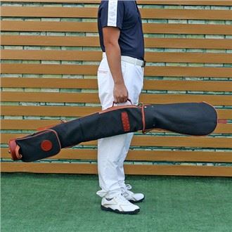 Canvas&Kožená cestovní taška na golfové hole na tužku-Černá